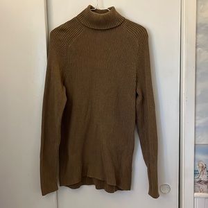 H&M Brown Ribbed Turtle Neck Sweater Dress